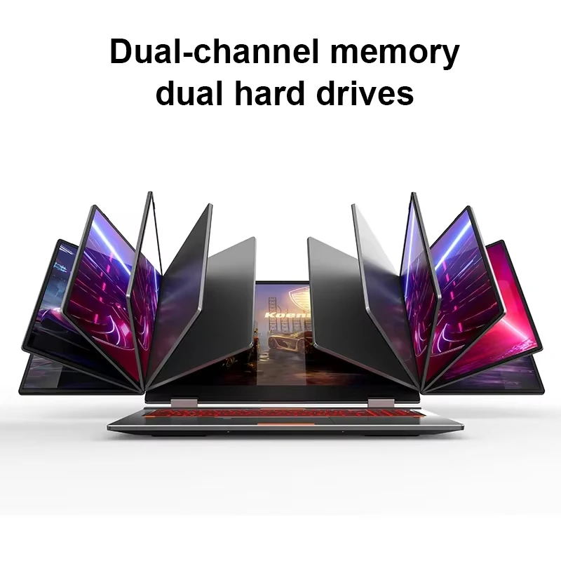 GLF-3P Triple Screen Gaming Laptop 16+10.5+10.5‘’ Touchpad Intel Core i7 computer 1260P 64GB RAM 2TB fingerprint+face Laptops