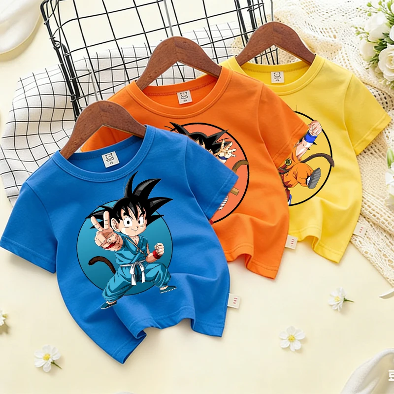 

Dragons Ball Cute Kids T-shirt Anime Games Cartoon Cotton Boys Toddler Streetwear Tees Casual Short Sleeve Tops Childern Clothes