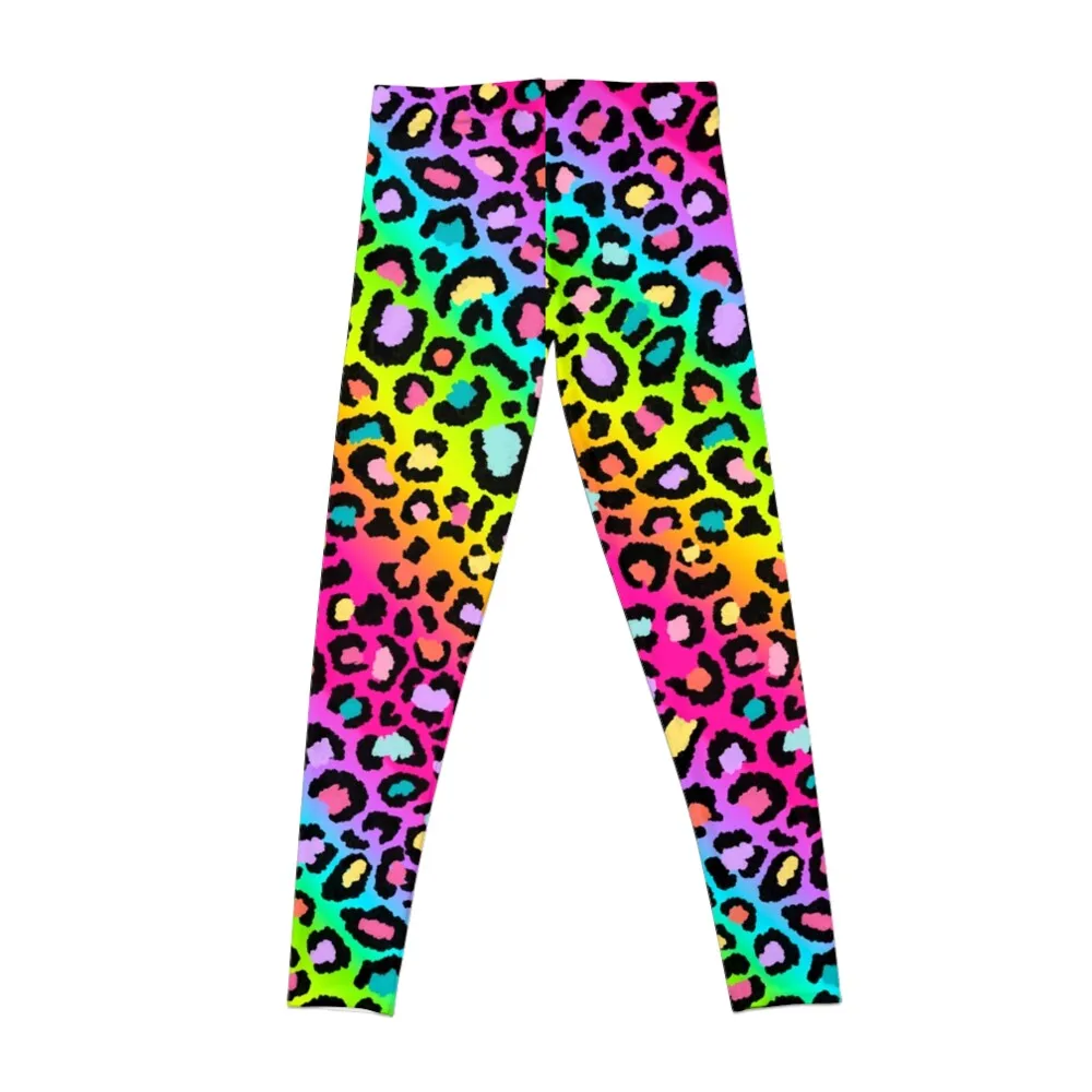 Rainbow Leopard Leggings gym wear Pants sport Womens Leggings