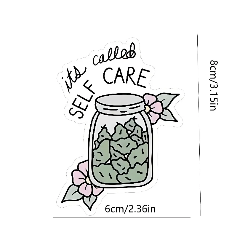 Car Air Freshener Self Care Jar Flower Print Hanging Scent Card for Car Interior Rearview Mirror Ornament Gift