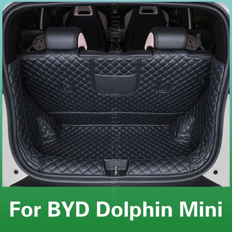 

Для BYD Dolphin Mini 2025 изготовленный на заказ коврик в багажник автомобиля BYD кожаный коврик с полным покрытием багажник водонепроницаемые аксессуары для интерьера