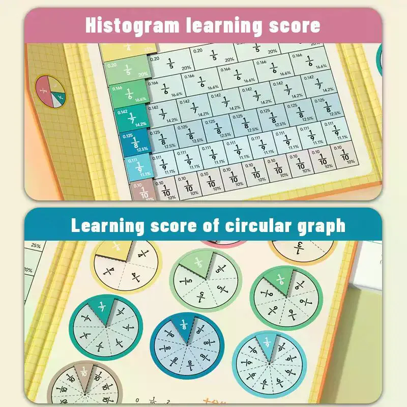 Magnetic Fraction Calculation Education Tool Fraction Educational Puzzle