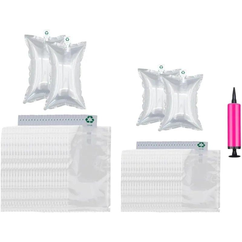 200Pcs Air Cushion Bags 10x15/20cm Inflatable Air Pillows Film Bubble Wrap Void Fill Shipping Packaging Supplies