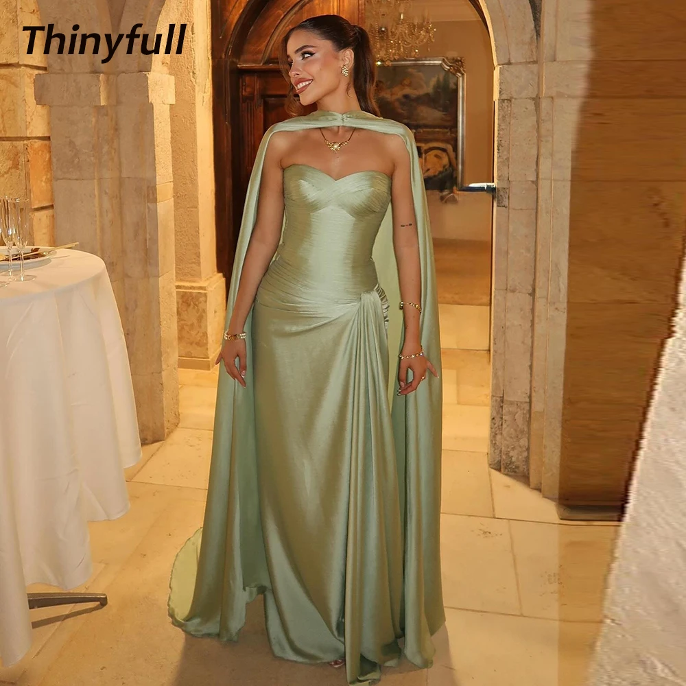 

Thinyfull Mermaid Arab Prom Dresses Sweetheart Sleeveless Evening Party Gown Dubai Long Special Occasion Dress Customized ﻿