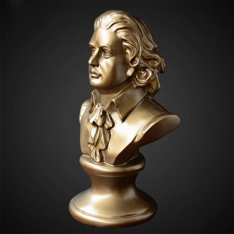 Mozart sculpture ornaments musical figures statues great celebrities decorative art ornaments on the piano