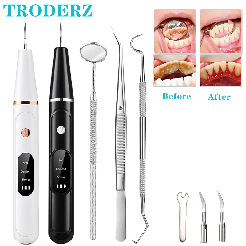 Scaler dental elétrico ultra-sônico, Mancha de placa, Dente branqueamento pedras, Saúde bucal, Removendo