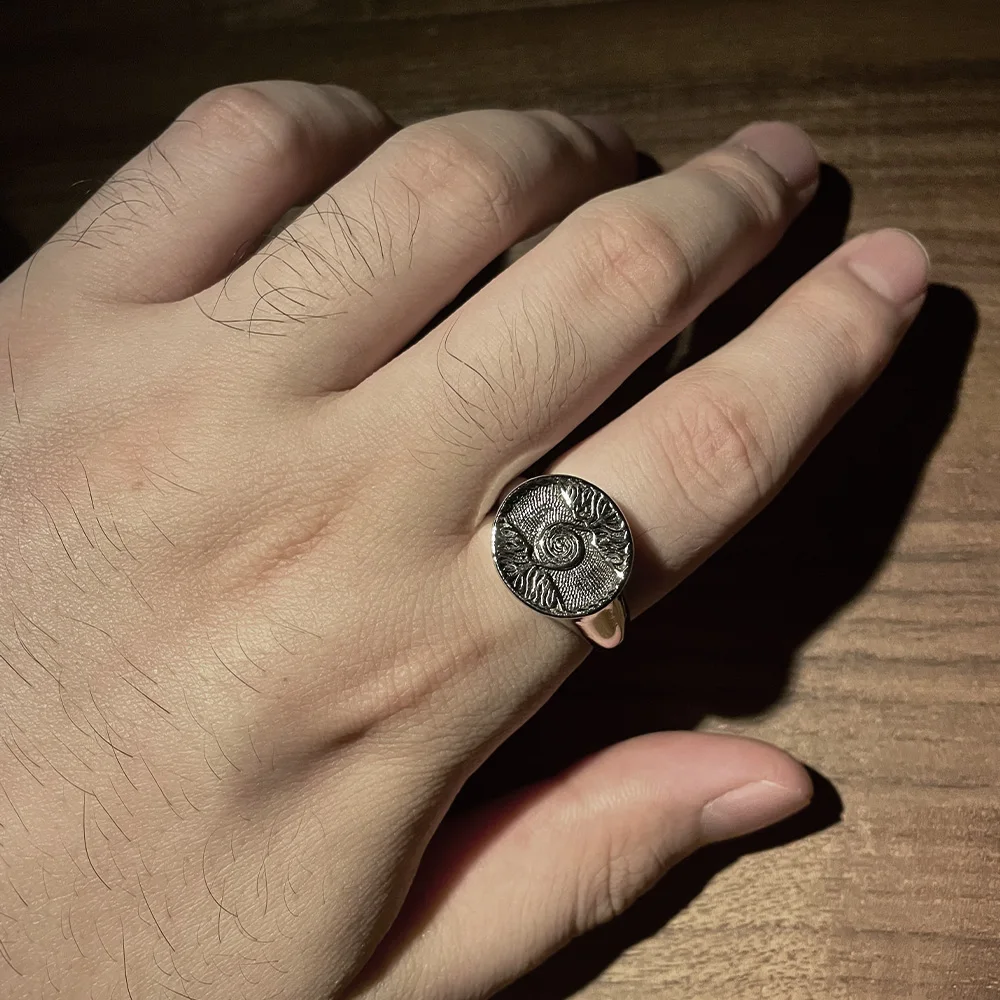 خاتم شجرة الحياة العتيق للرجال ، اللون الفضي ، الشقيق ، القوطية ، المفتوحة ، مجوهرات المصمم ، إكسسوارات لكل من الرجل والمرأة ، فن السلام الإبداعي ، هدية #6