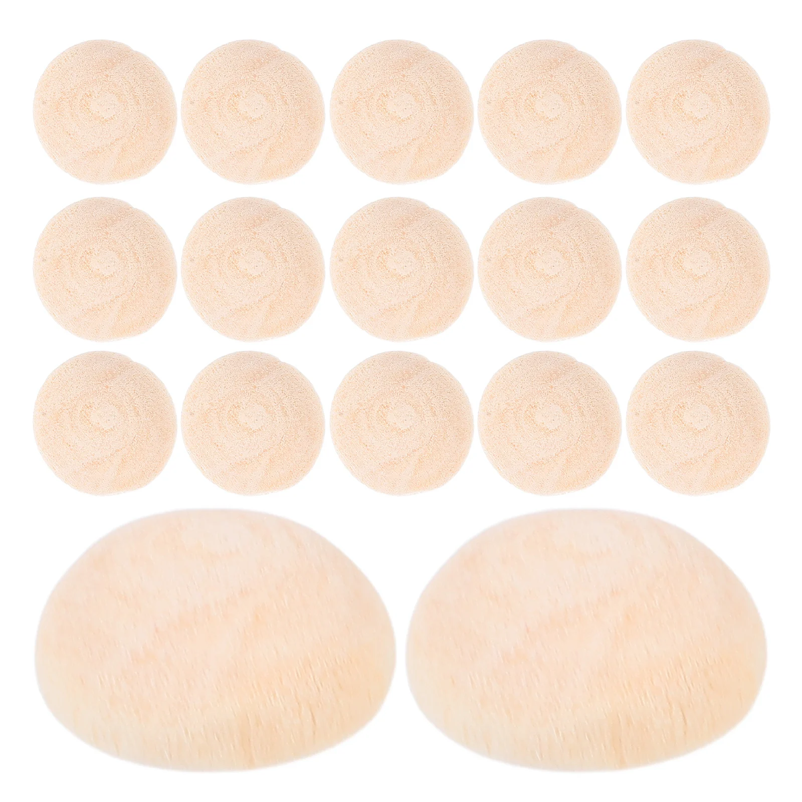 

100Pcs Unfinished Half Wooden Beads Smooth No Burrs DIY Jewelry Home Decor Charms Wooden Beads for Crafts Half Craft Balls