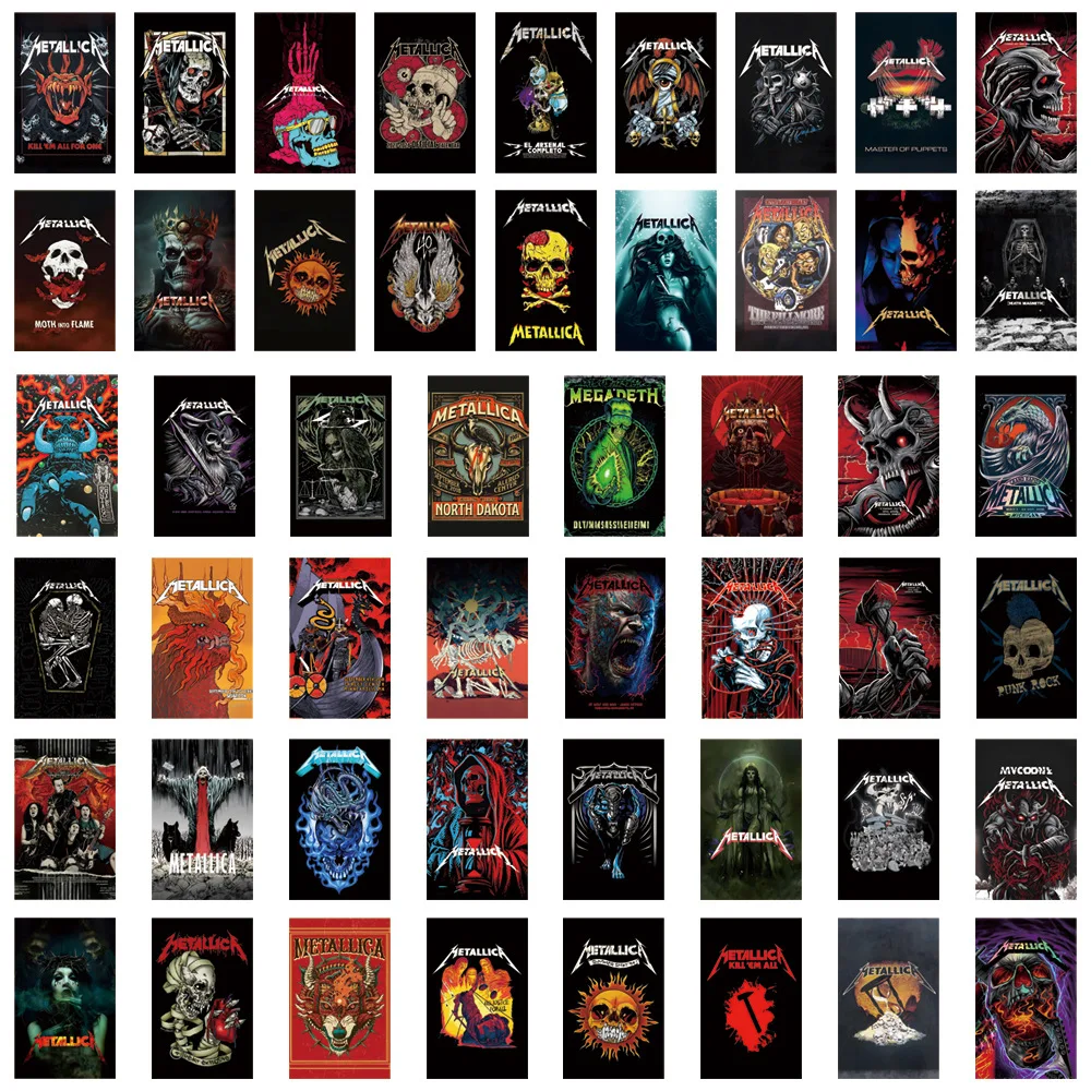 50/100 Stück Death Heavy Metal Rock Band Aufkleber Tier-Dekor DIY Koffer Scrapbooking Handy Laptop Schreibwaren Klassisches Kinderspielzeug – Detail 6