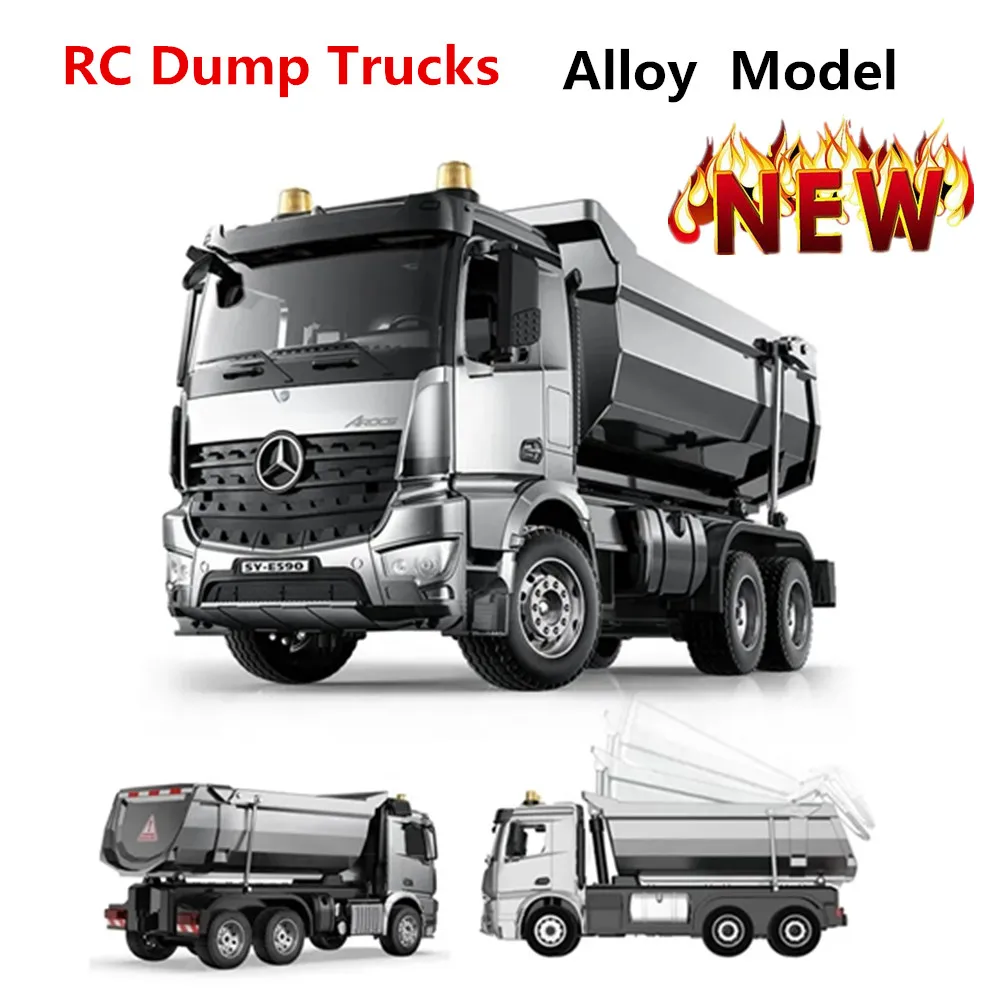 

1:20 Alloy Dump Truck 2.4G Remote Control Cars Toys Dual Control Mode Bearing Capacity 15KG Electric Loader Engineering Vehicle