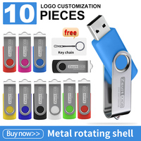 Zsuit 10 Pcs Free Custom USB Flash Drives 4GB 8GB 16GB Pen Drive 32GB 64GB 128GB USB Sticks Pendrive 512MB Gift Memory Stick USB