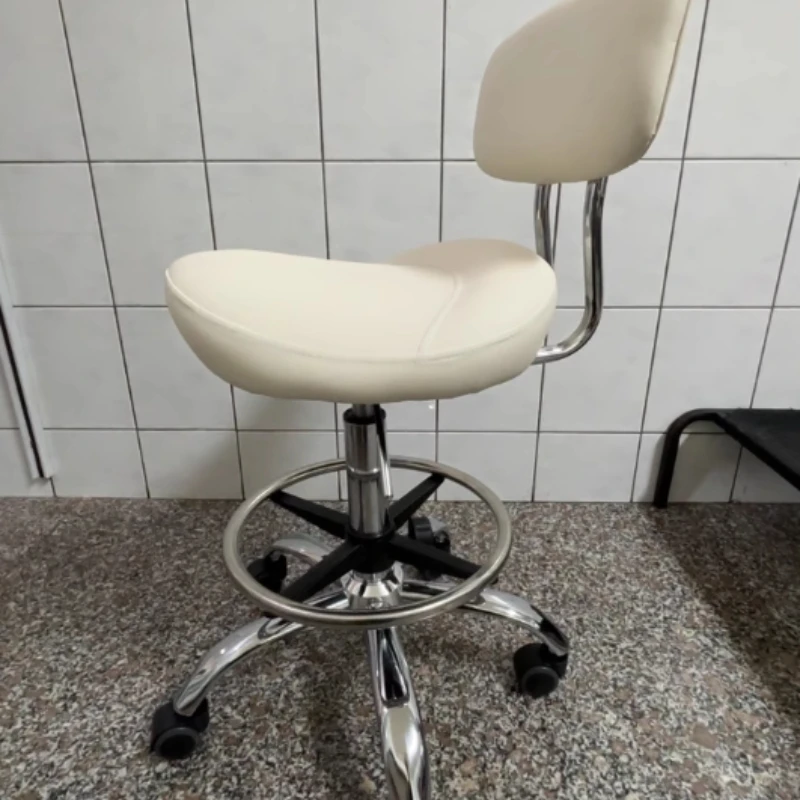 

Bar Front Counter High Stool, Ergonomic Saddle Chair, Kitchen Cooking Lift Seat, Home Backrest Stool, Bar Seating