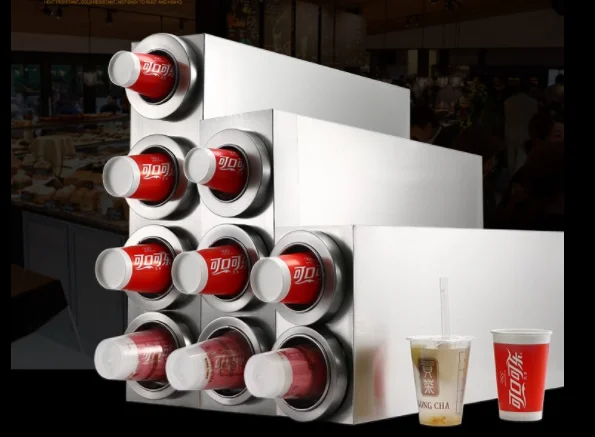 紙コップディスペンサーステンレス鋼プラスチックカップホルダーと 2/3/4 穴コーヒー/コーラカップホルダー