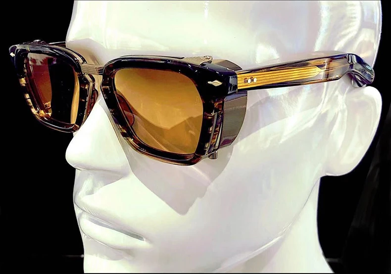 2023 mode Punk Sonnenbrille Für Männer Vintage Platz Steampunk Brille Luxus Sonnenbrille Frauen Trend Sonnenbrille Gafas De Sol – Detail 1