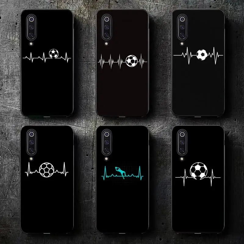 Football Heart Beat Phone Case For Xiaomi9 10 11PRO LITE Redmi NOTE7 8 9 10A PRO K40 Poco3 Shell