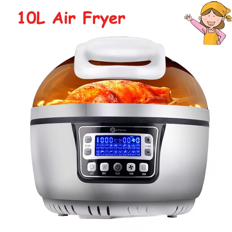 10L Electric Air Fryer Oil-free Deep Fryer Multi-functional Frying Machine Large Capacity Intelligent Electric Fryer