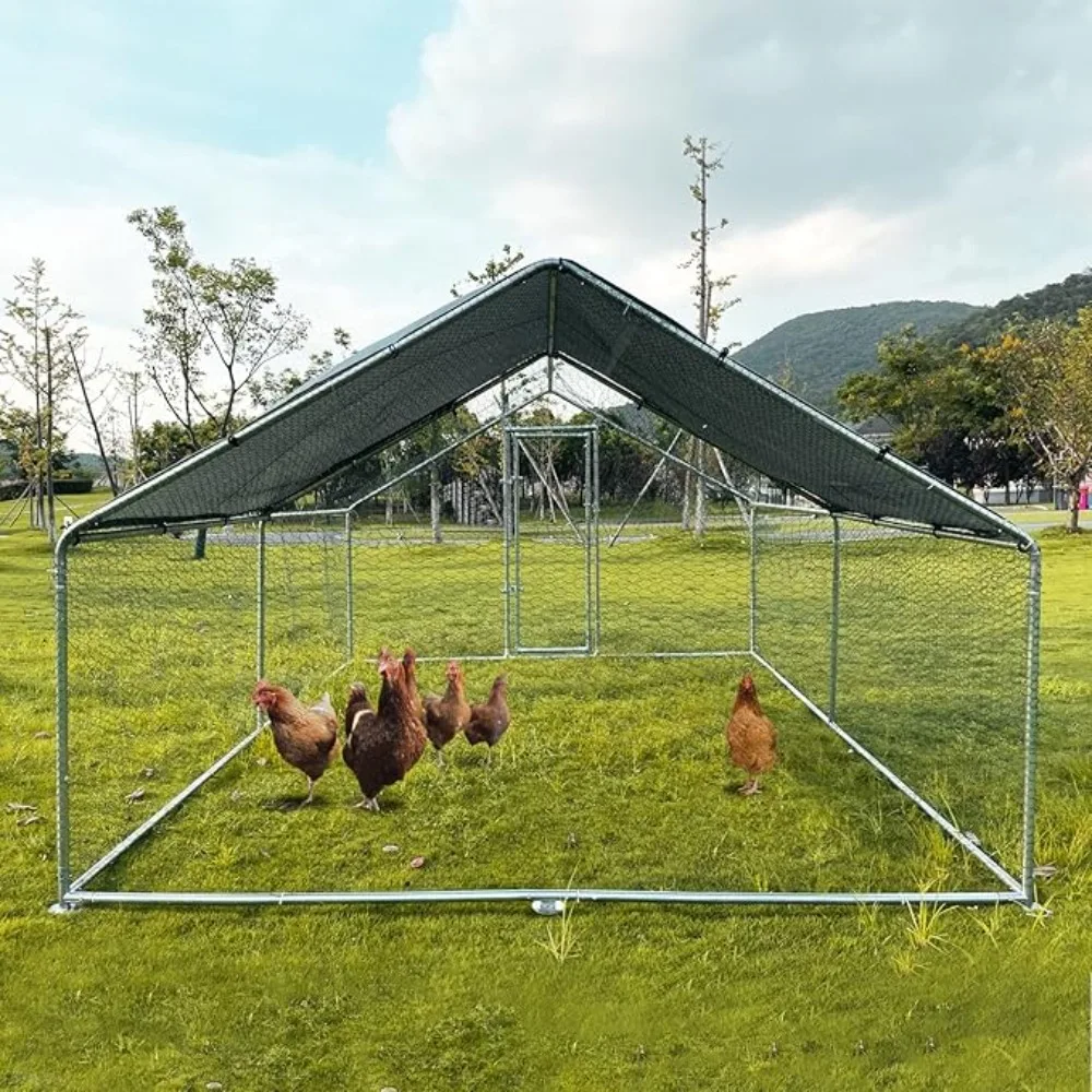 Imagem -02 - Metal Chicken Coop Poultry Cage Run Pen Dog Kennel Capa Impermeável e Anti-ultravioleta para Uso Agrícola ao ar Livre