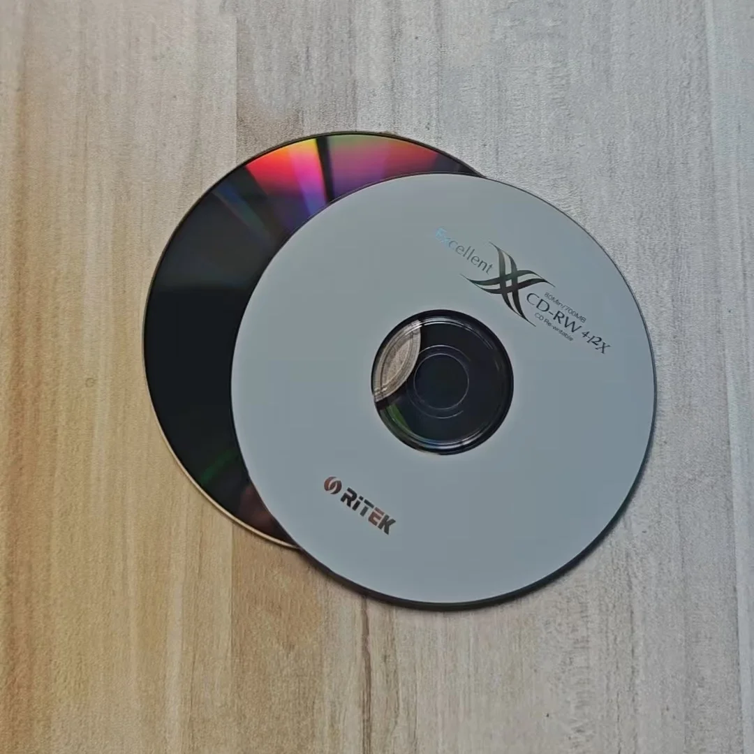 10PCS 12cm CD-RW Rewritable Blank recordable Discs 700MB 12X