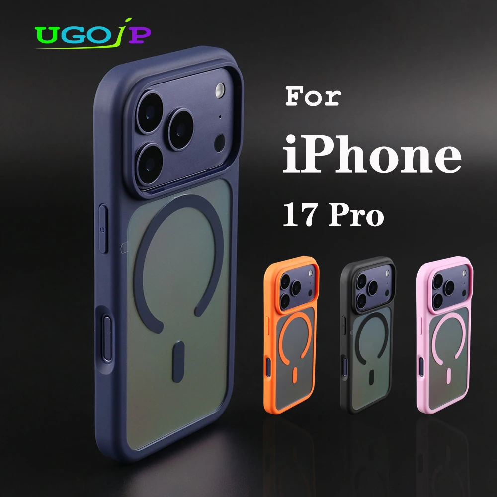 UGOjP Case For iPhone 17 Pro Transparent Magnetic Case MagSafe For Wireless Charger Phone Case Men Women Clear Protective Cover - náhled 2