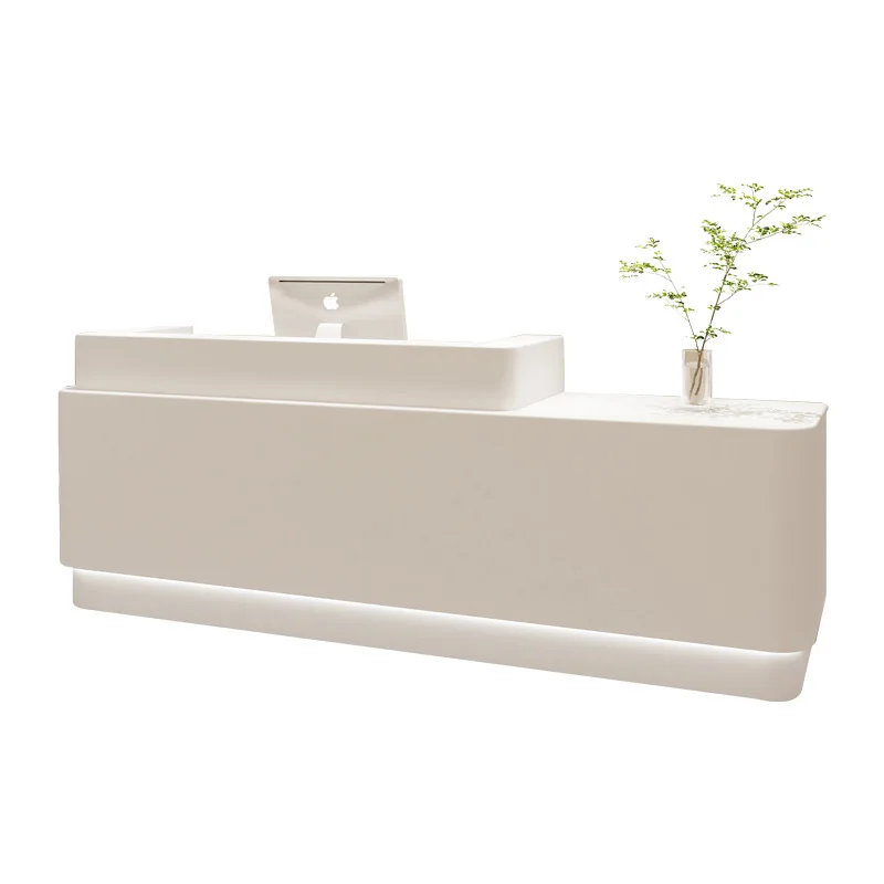 مكاتب الاستقبال لصالون التجميل متجر الملابس مكاتب الاستقبال ذات الغلاف الجوي الحديث أثاث المكاتب البسيط Meja Penulan YS40CC #6