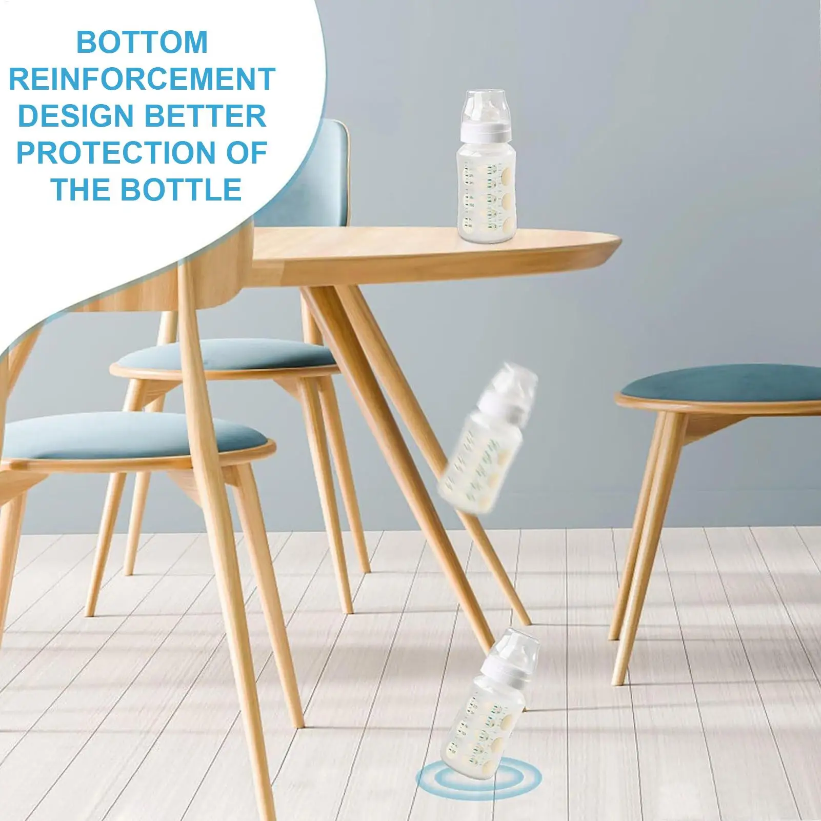 

Стеклянные чехлы для бутылок, защитная крышка для детских бутылок, анти-потерянное стекло для кормления для путешествий, уличной коляски, парка, прогулок в автомобиле, дома