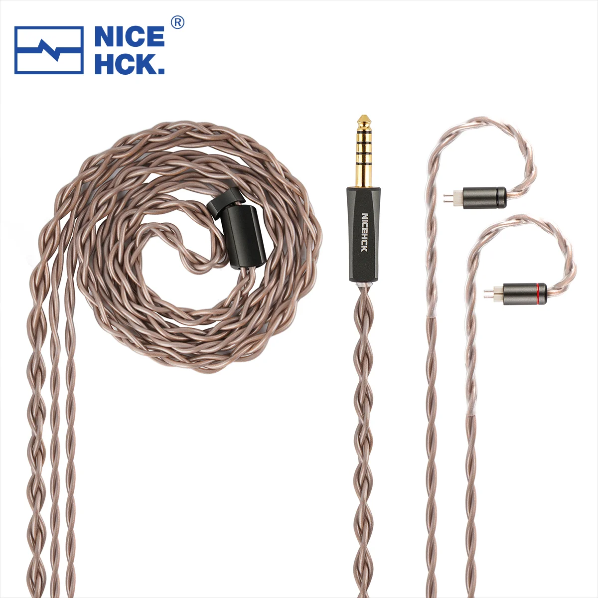 NICEHCK UpLaura HiFi Earphone Cable 17AWG Wire 2Pin OFC 4.4mm Plug Oxygen Disconnected Copper for Davinci NX8 Que Performer 7