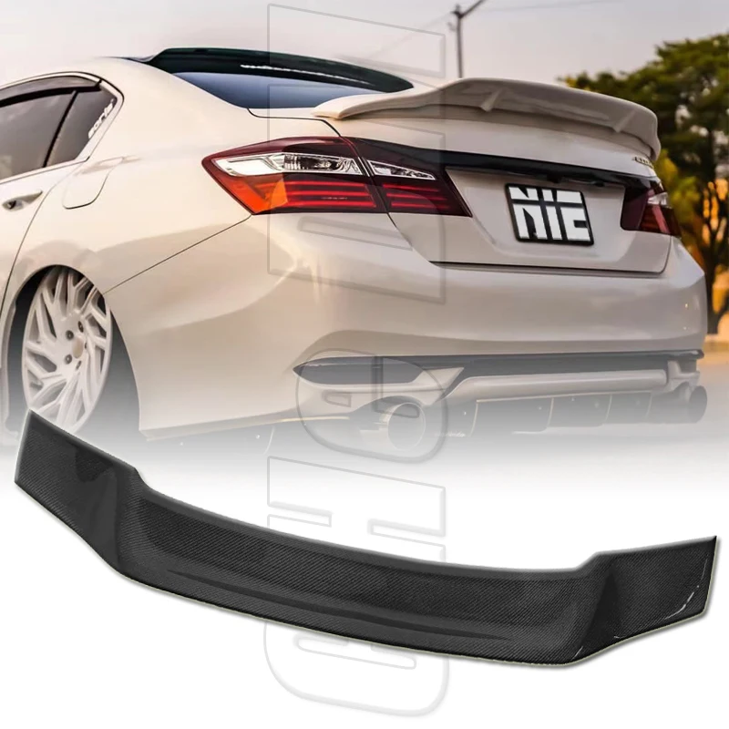 For Honda 9th Generation Accord 2013-2017 Retrofit True Carbon Fiber Rear Spoiler True Carbon Fiber Rear Wing Retrofit Trim