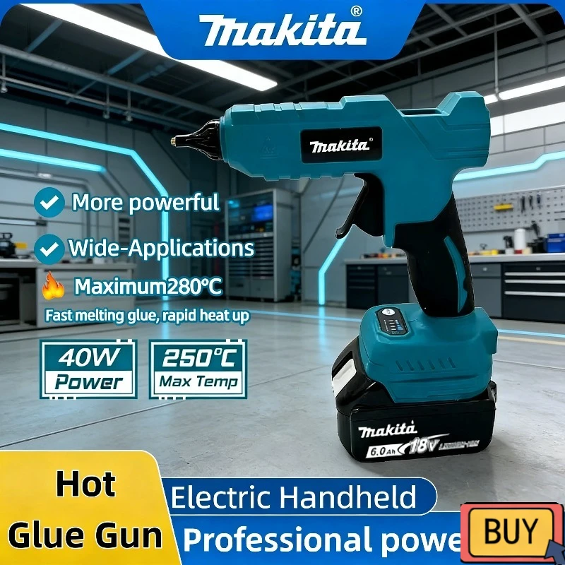 

Makita 18V Cordless Electric Handheld Hot Glue Gun Repair DIY Hot Melt Welding Hot Air Gun Anti-scald Nozzle Power Tool