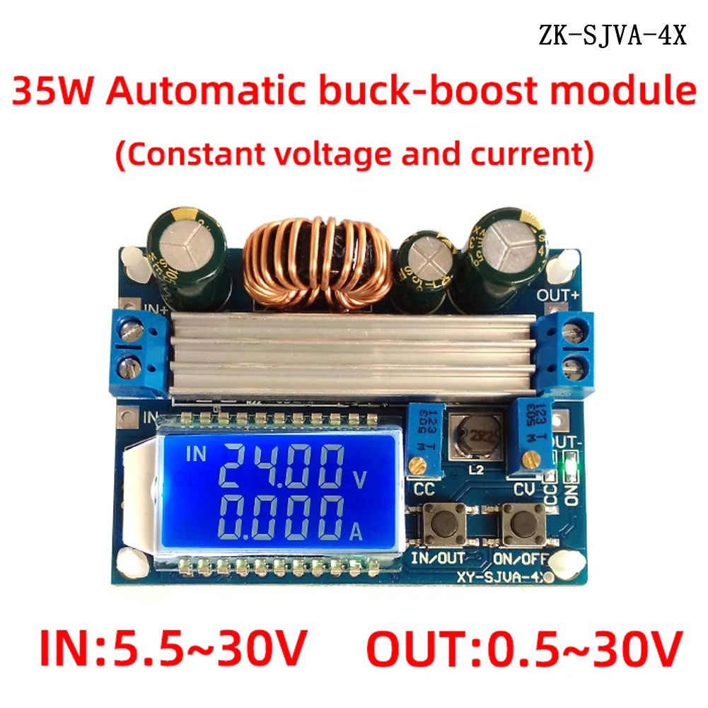 

4A 30/35W/35W/35W DC-DC 4.8/5.5-30V to 0.5-30V Automatic Buck Boost Converter Step Up Step Down Power Supply Adjustable Board