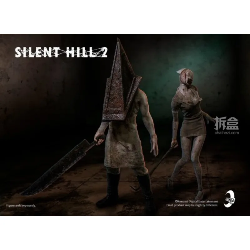 ICONIQ STUDIO ตุ๊กตาโมเดล Silent Hill 2 บับเบิ้ลเฮด นางพยาบาล หัวสามเหลี่ยม ขนาด 1/6 ตุ๊กตาโมเดลสำหรับฮาโลวีน ตุ๊กตาโมเดลผู้หญิง