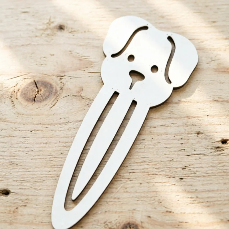 Newest 3D Printed 3D Printed Blank Dog Head Bookmark Hollow Plastic Animal Page Marker Reading Accessory
