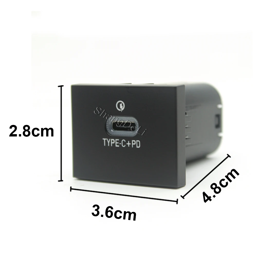Car Charger Interface Socket Type-C PD Fuse Box USB Charger Auto Accessories Adapter For Cell Phone Charger Fit For Ford FOCUS
