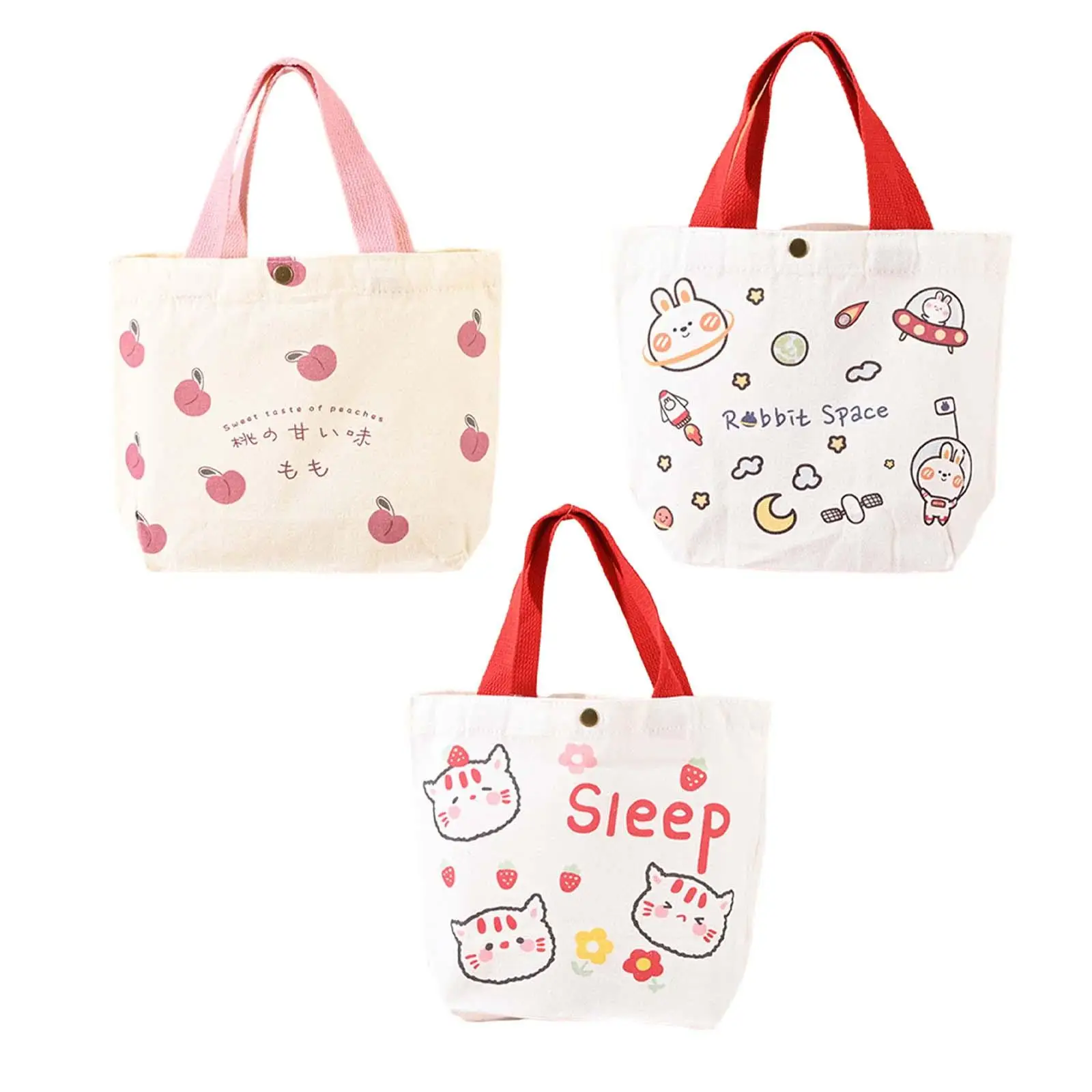 Canvas Tote Bag Multipurpose Reusable Fashionable Lightweight Shopping Bags