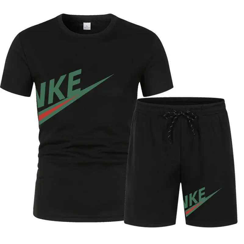 2024 new men's summer two-piece sportswear Mesh T-shirt + shorts Fashion brand jogging designer clothing 2 sets