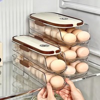 Household Rolling Egg Storage Box Large-capacity Automatic Scrolling Egg Storage Box Automatic Scrolling Egg Rack Holder