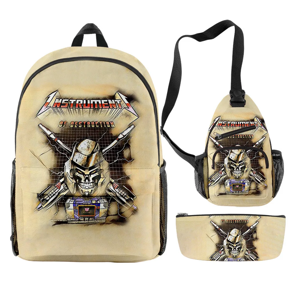 Classic Novelty Cool instruments of Destruction 3D Print 3pcs/Set pupil School Bags Travel Laptop Backpack Chest Bag Pencil Case