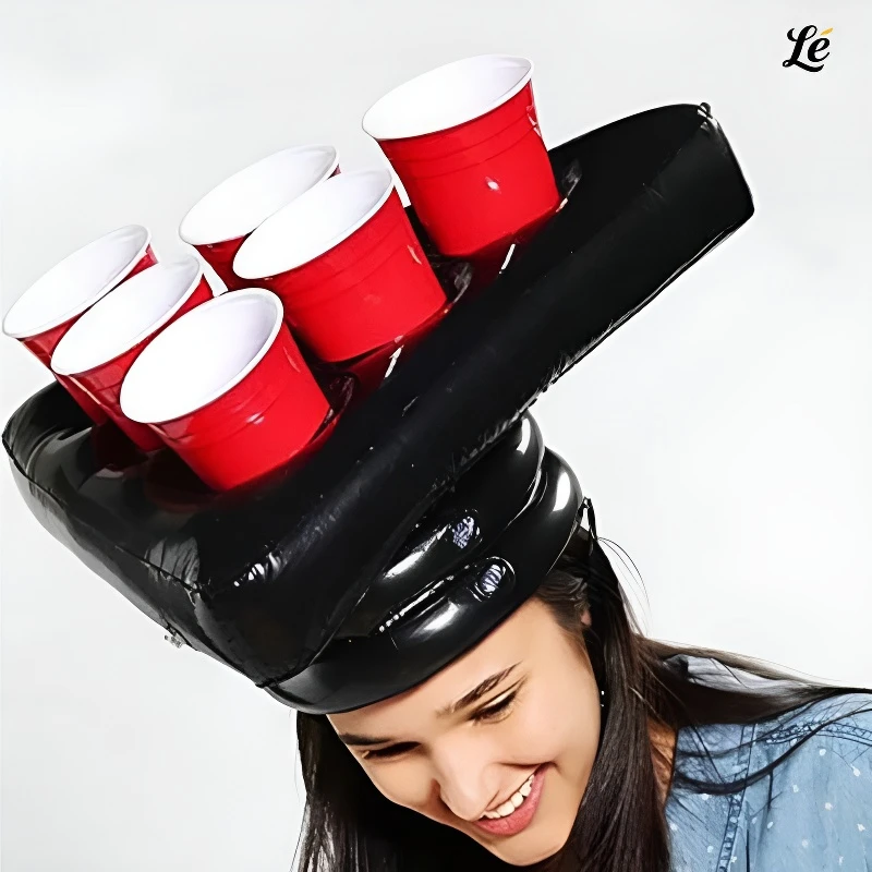 

Inflatable Ping Pong Hat Game - Toss Ball Cup Stand For Parties Weddings And Events Endless Entertainment With Bouncing Fun