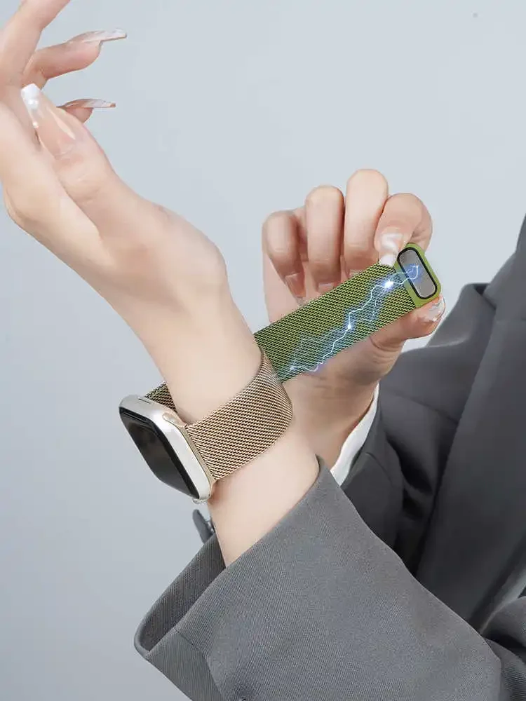 Milanese حلقة حزام لساعة أبل 44 مللي متر 40 مللي متر 45 مللي متر 41 مللي متر 42 مللي متر 38 مللي متر 49 مللي متر العصابات المعدنية iwatch سلسلة 10 46 مللي متر 9 8 7 6 SE 5 4 3 #2