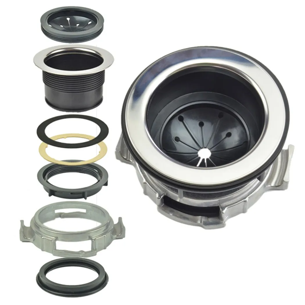 

1pc 11 X 6.5 Cm Food Waste Disposer Parts Flange Drain Lock Nut Replacement Garbage Disposal Stainless Steel/Plastic Power Tools