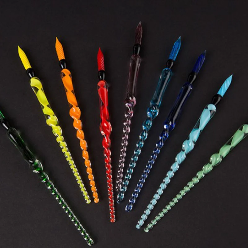 Collection Colors  Transparent Crystal Glass Dip Pen[ Creative Gifts