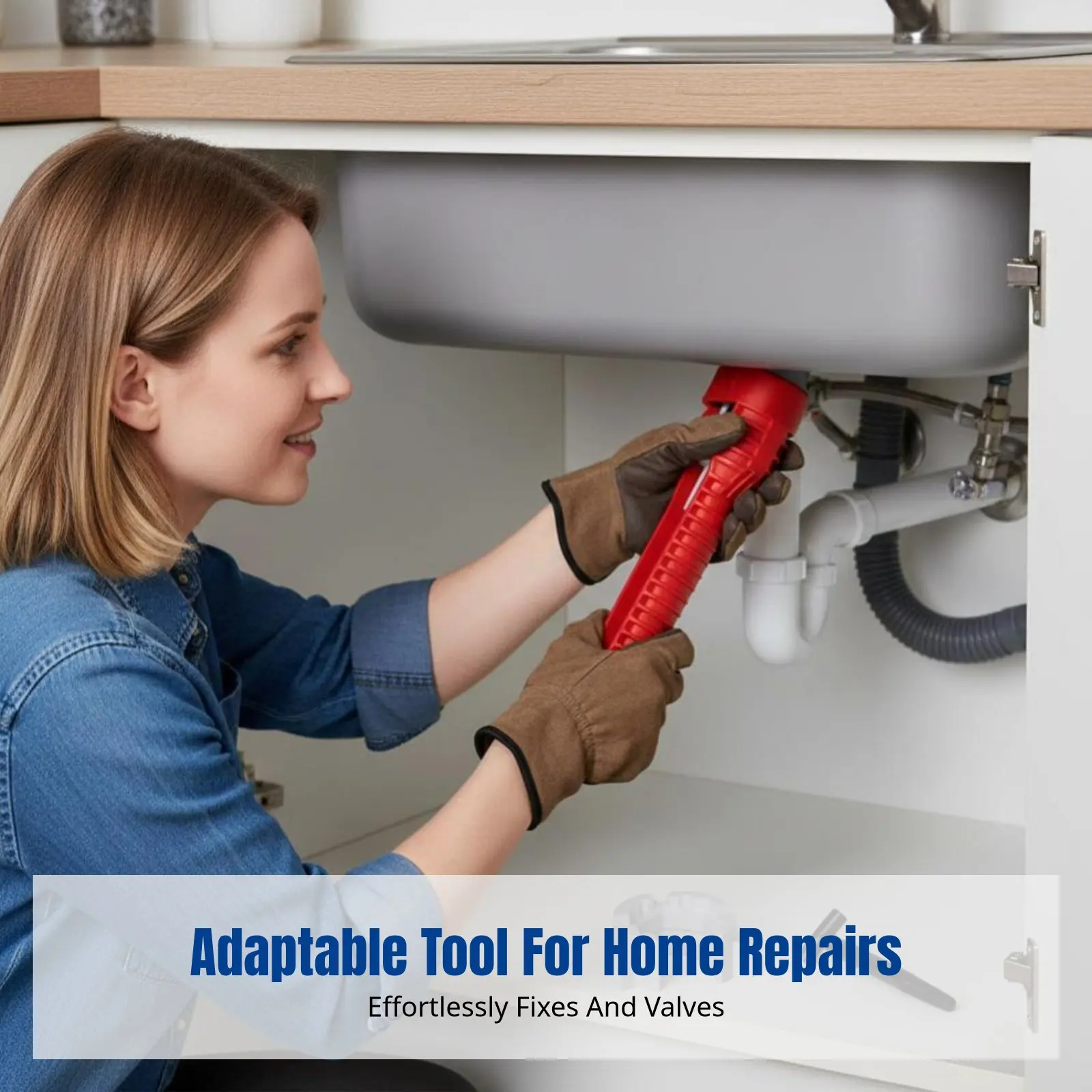 Plumbing Sink Wrench, Multifunctional Plastic Tool, Bathroom Faucet Valve Installation, Home Repair view 3