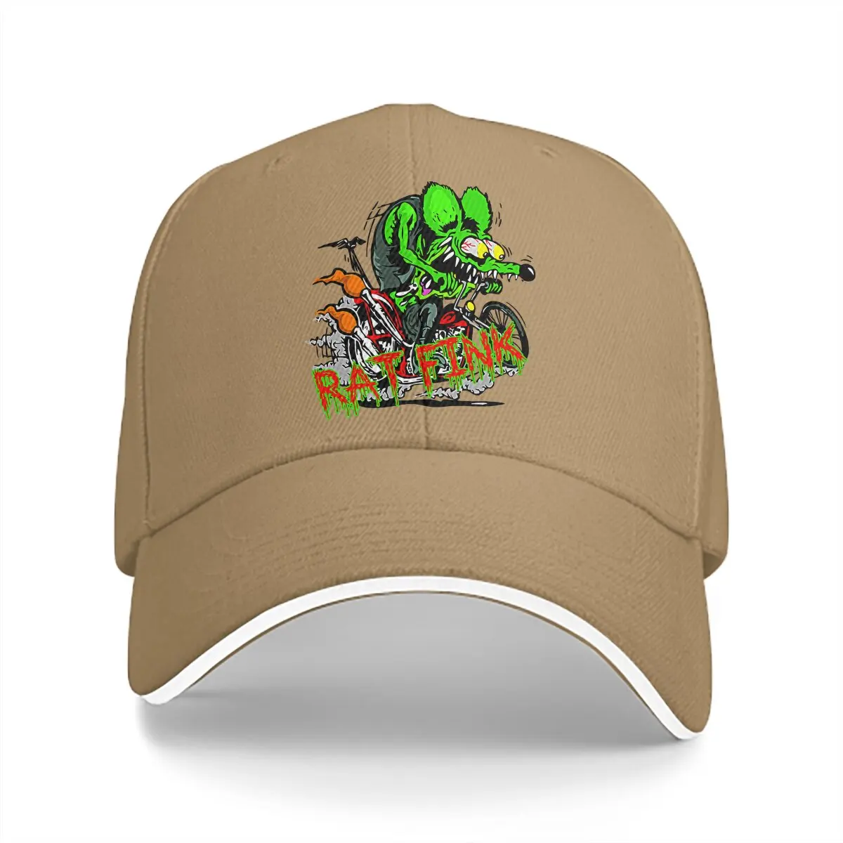 

Tales of the Rat Fink Cartoon Film Multicolor Hat Peaked Men's Cap Angry Personalized Visor Protection Hats