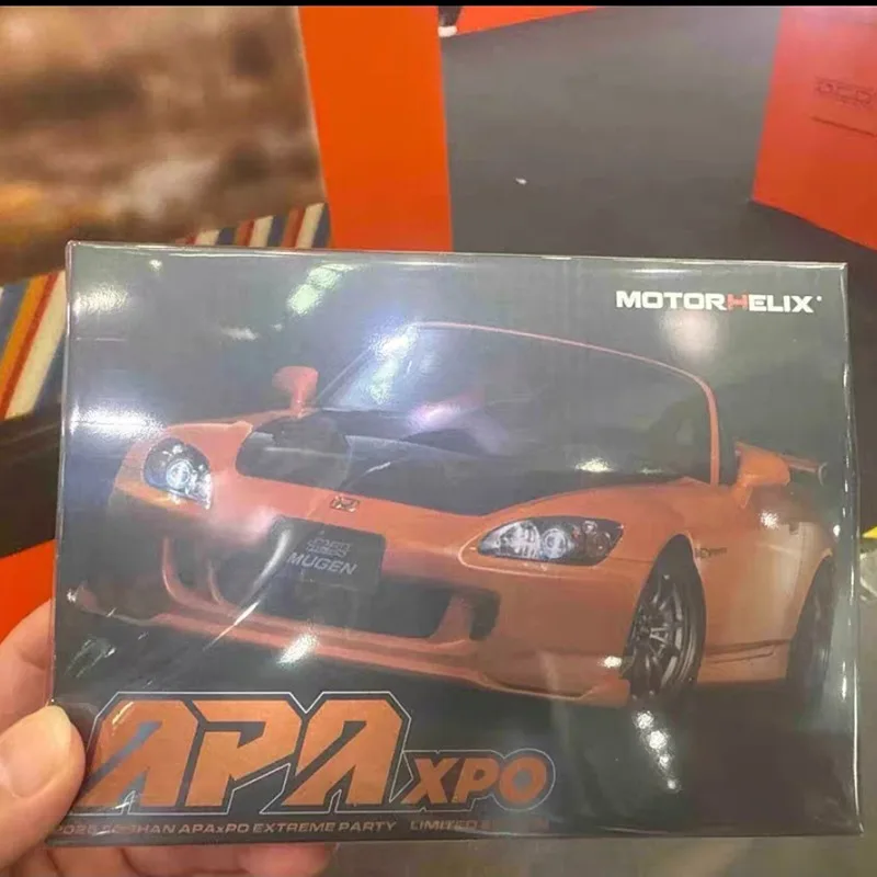 موتور هيليكس دييكاست 1/64 مقياس هوندا S2000 موجين سيارة رياضية نموذج سبيكة هوندا S2000 موغن سباق المركبات نموذج تعديل