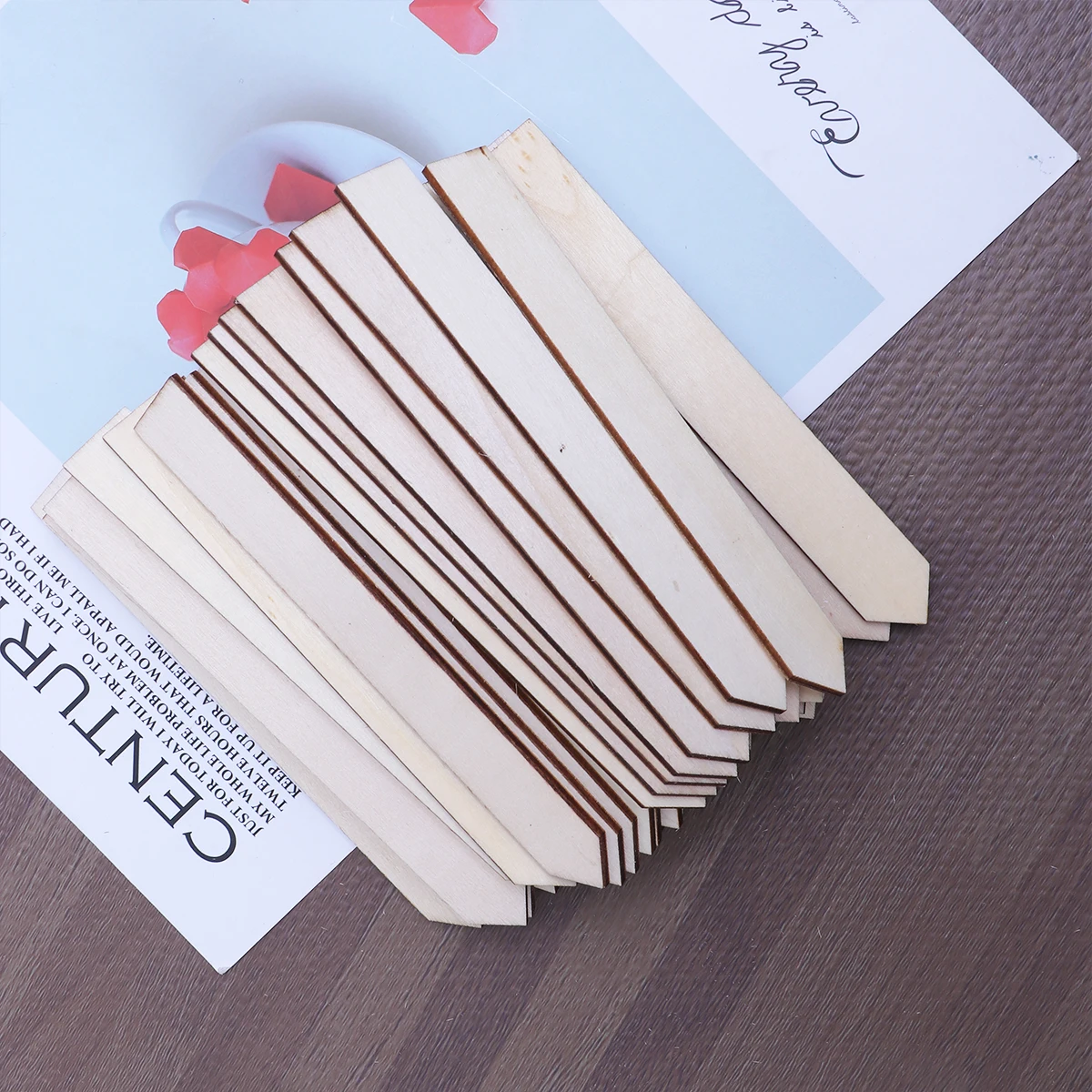 

100 Pcs Wooden Garden Tags Labels Tabs Vegetable Long Strip Bamboo Stake Plants