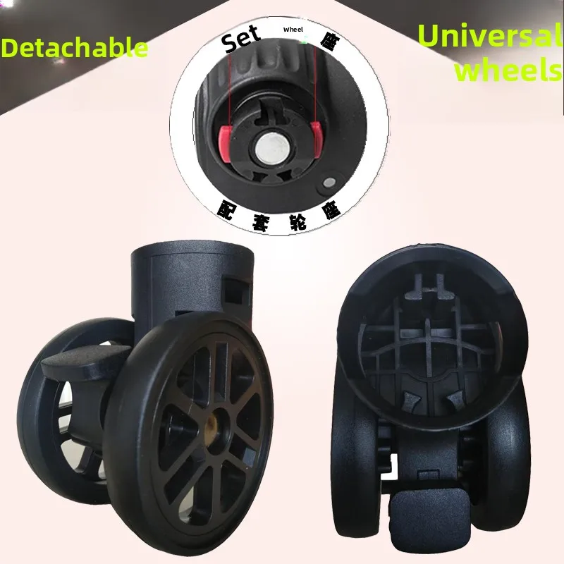 Universal Wheel Luggage Cart Travel Suitcase Wheel Roller Bag Wheel Removal Wheel Tool Box Wheel 023 Travel Accessories