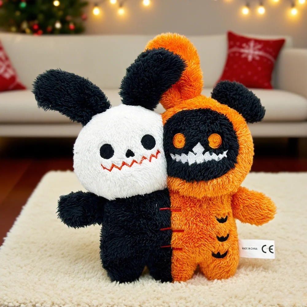 

Cool Conjoined Ghosts Plush Toys Soft Fluffy Cartoon Pumpkin Rabbit Ghost Doll Pretty Halloween Home Decor Funny Children Gift
