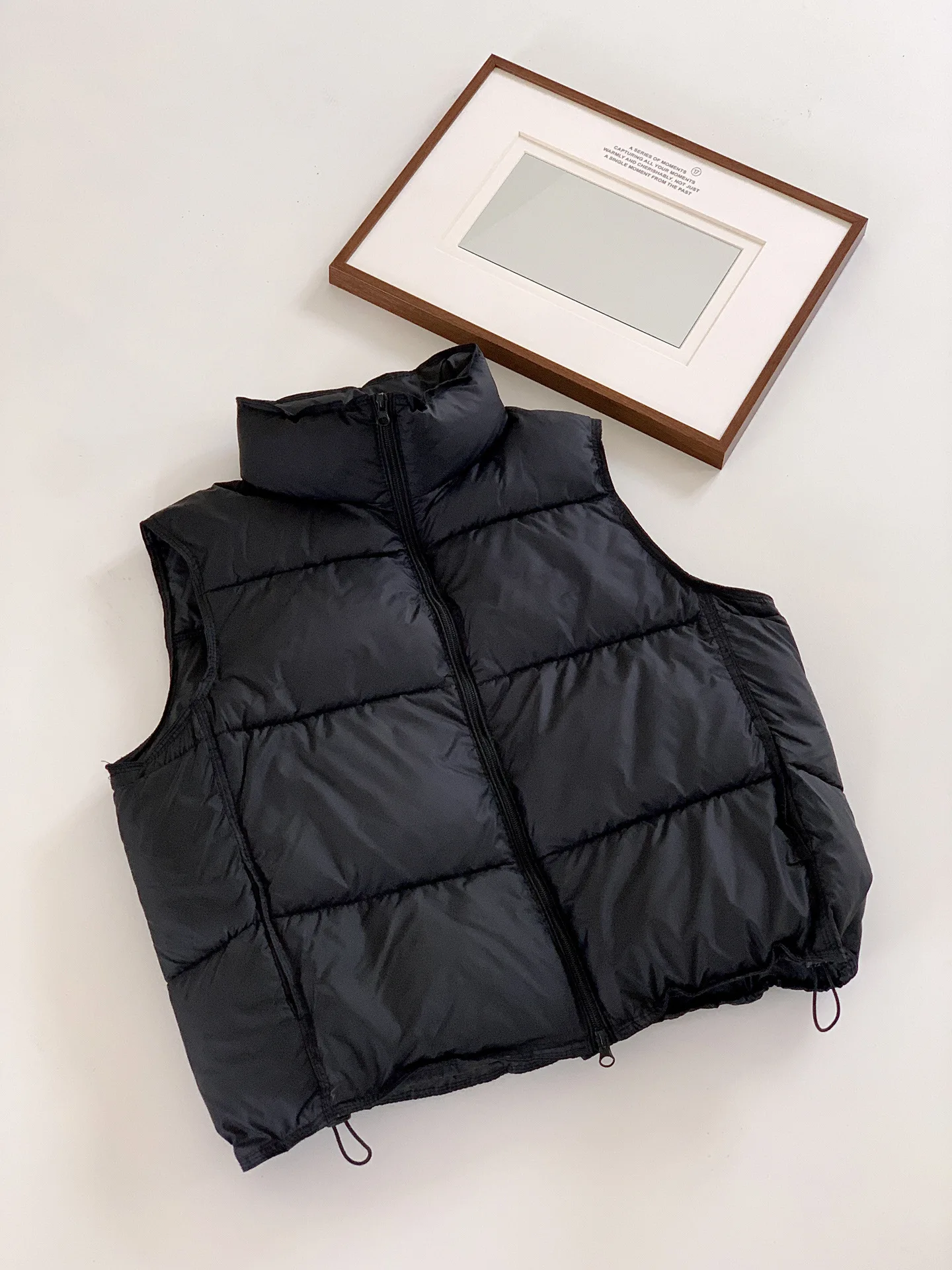 2026 Winter New Stand Collar Cotton Vest Women Fashion Simple Versatile Solid Color Sleeveless Waistcoat Female Warm Outerwear
