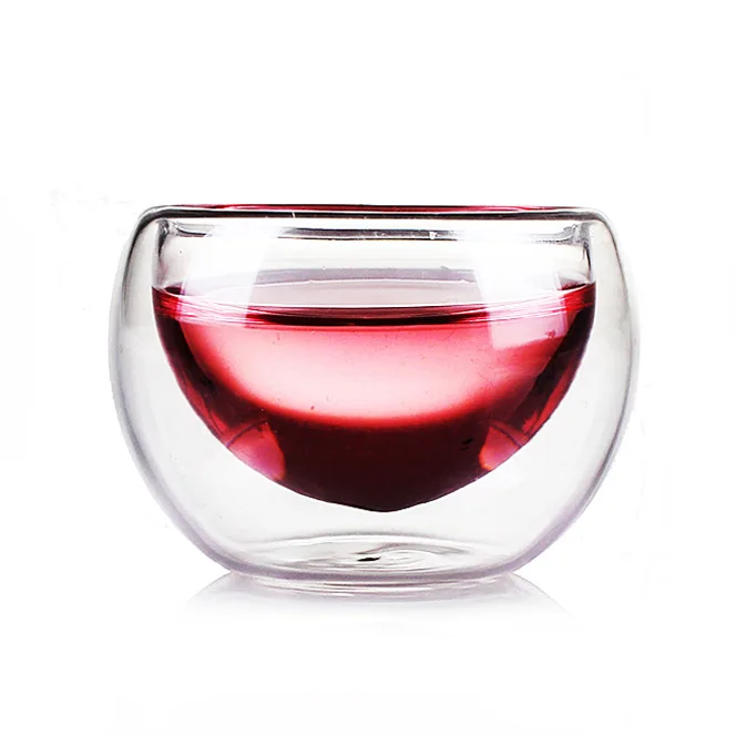 Manufactured Double-Glass Double-Layer Anti-Scald Water Heat-Resistant Glass Cups, Small Tea Cups
