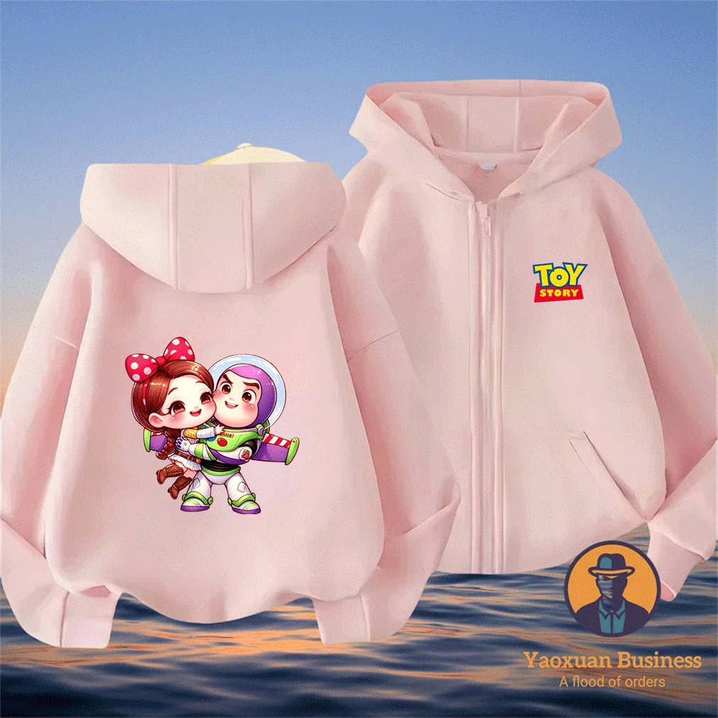 

Stylish Toy Story Children Boys Zip Up Hoodie Cute Printed Cartoon Windproof Warm Autumn Winter Stylish