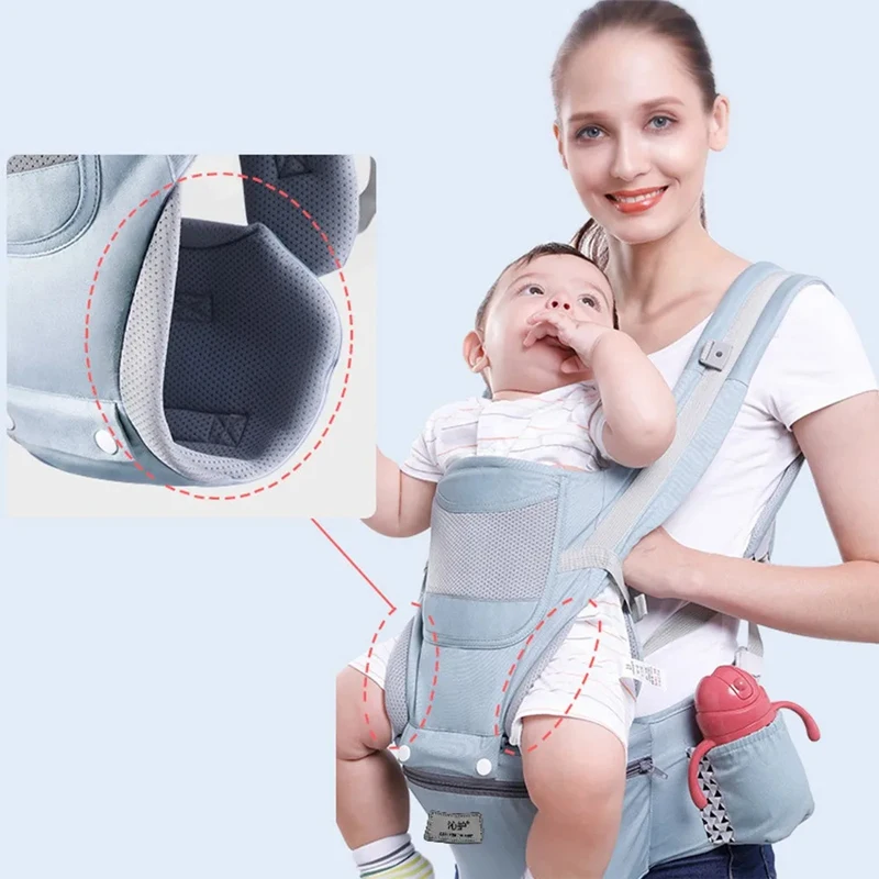 Ergonomische Babytrage für Neugeborene, Hüfttrage für Säuglinge, Vorderseitige Ergonomische Känguru-Babytrage, Reise-Babytragetuch – Detail 2